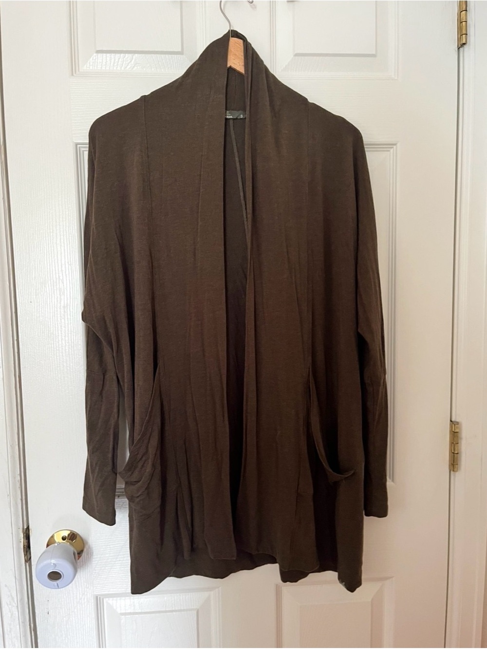 Prana Brown Light Weight Soft Open-Front Women's Cardigan